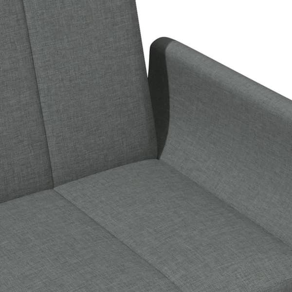 vidaXL 2-personers sovesofa med fodskammel stof mørkegrå