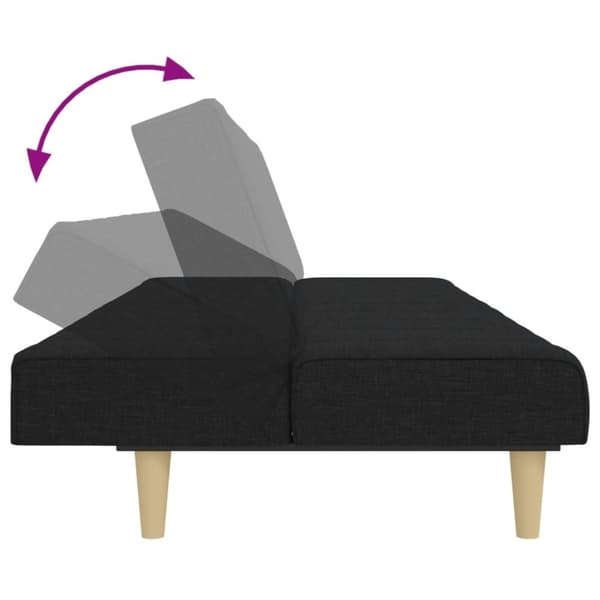 vidaXL 2-personers sovesofa med fodskammel stof stof