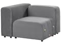 Miniatyrbillede 7 af 11: Modulsofa Grå Velour 3 Personers Designer Blød Moderne Flyder Sofa med Fodskammel Lav Ryg Stue Indretning Høj Kvalitet Stofsofa