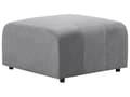 Miniatyrbillede 9 af 11: Modulsofa Grå Velour 3 Personers Designer Blød Moderne Flyder Sofa med Fodskammel Lav Ryg Stue Indretning Høj Kvalitet Stofsofa