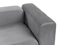 Miniatyrbillede 10 af 11: Modulsofa Grå Velour 3 Personers Designer Blød Moderne Flyder Sofa med Fodskammel Lav Ryg Stue Indretning Høj Kvalitet Stofsofa