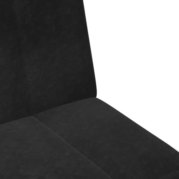 vidaXL Bäddsoffa 2-sits med fotpall svart sammet