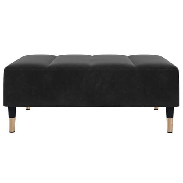 vidaXL 2-personers sovesofa med fodskammel velour sort