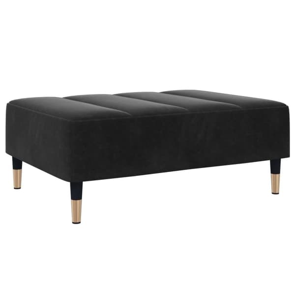 vidaXL 2-personers sovesofa med fodskammel velour sort