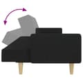 Miniatyrbild 8 av 11: vidaXL Bäddsoffa 2-sits med fotpall svart tyg