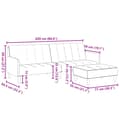 Miniatyrbild 11 av 11: vidaXL Bäddsoffa 2-sits med fotpall svart tyg