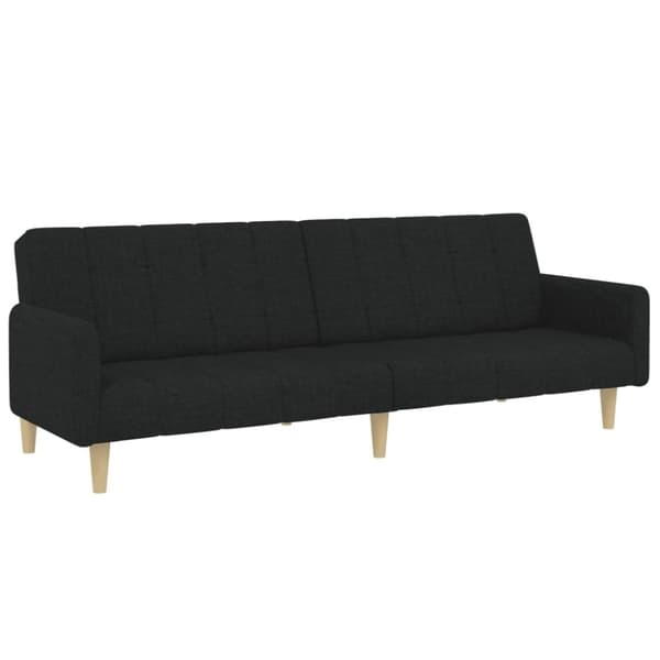 vidaXL 2-personers sovesofa med fodskammel stof stof