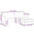 Miniatyrbild 11 av 11: vidaXL Bäddsoffa 2-sits med fotpall svart sammet