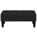 Miniatyrbillede 6 af 11: vidaXL 2-personers sovesofa med fodskammel velour sort