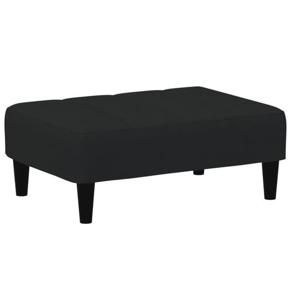 vidaXL 2-personers sovesofa med fodskammel velour sort