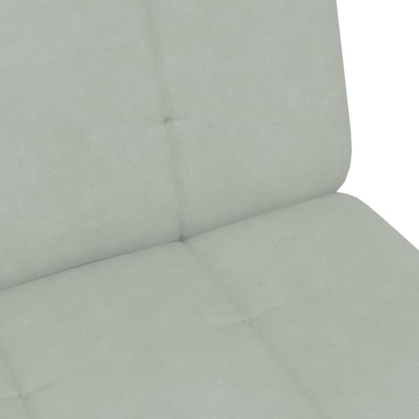 vidaXL 2-personers sovesofa med fodskammel velour lysegrå