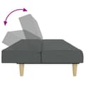 Miniatyrbillede 8 af 11: vidaXL 2-personers sovesofa med fodskammel stof mørkegrå