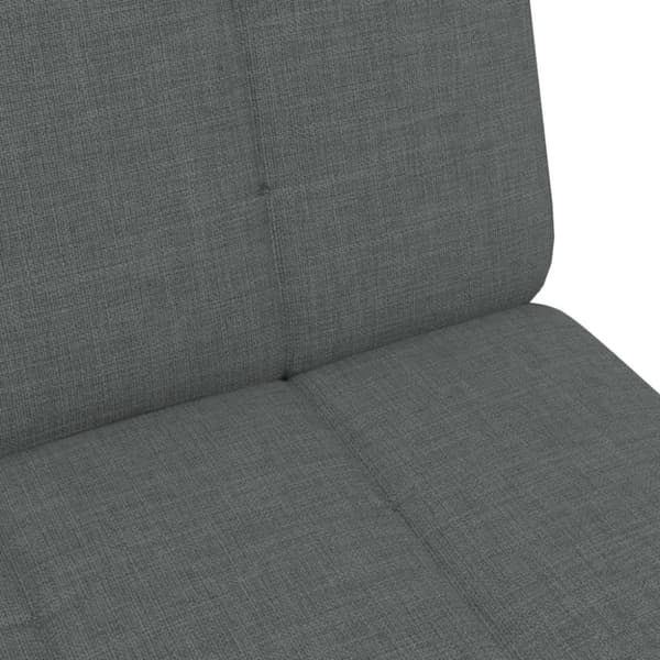 vidaXL 2-personers sovesofa med fodskammel stof mørkegrå