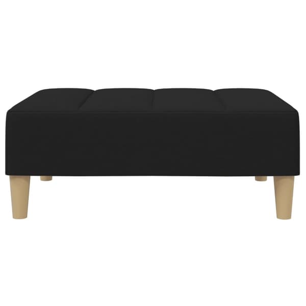 vidaXL Bäddsoffa 2-sits med fotpall svart tyg