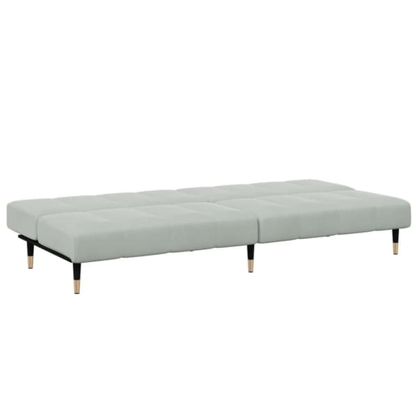 vidaXL 2-personers sovesofa med fodskammel velour lysegrå