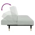 Miniatyrbillede 8 af 11: vidaXL 2-personers sovesofa med fodskammel velour lysegrå