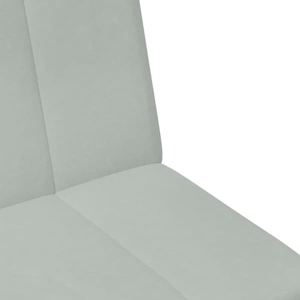 vidaXL 2-personers sovesofa med fodskammel velour lysegrå