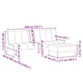 Miniatyrbillede 11 af 11: vidaXL 2-personers sovesofa med fodskammel velour lysegrå