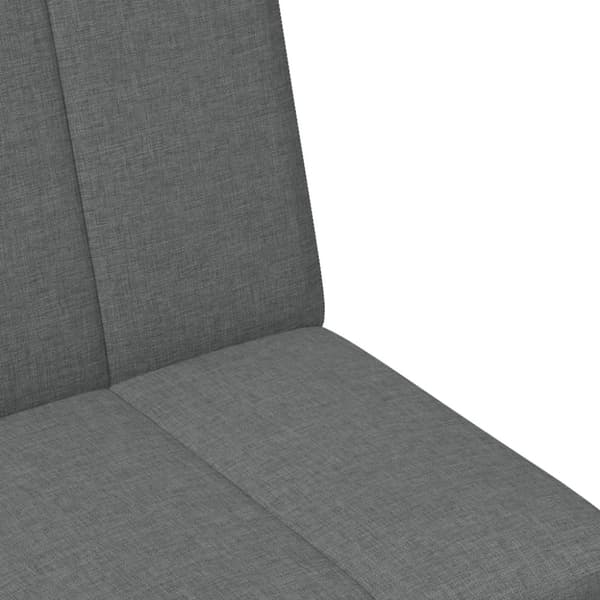 vidaXL 2-personers sovesofa med fodskammel stof mørkegrå
