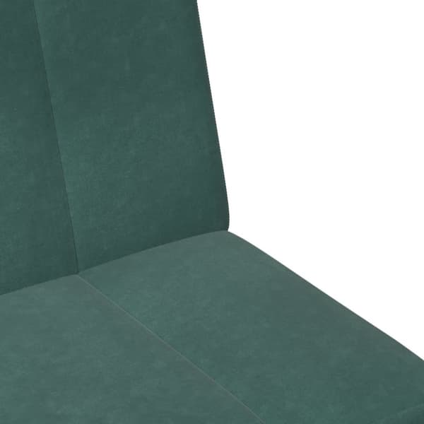 vidaXL Bäddsoffa 2-sits med fotpall mörkgrön sammet