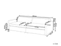 Miniatyrbilde 3 av 11: Sofa Taupe Stoff 3 Seter Treben Armlener Moderne Stil
