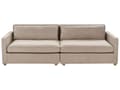 Miniatyrbilde 5 av 11: Sofa Taupe Stoff 3 Seter Treben Armlener Moderne Stil