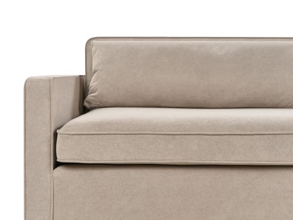 Sofa Taupe Stoff 3 Seter Treben Armlener Moderne Stil