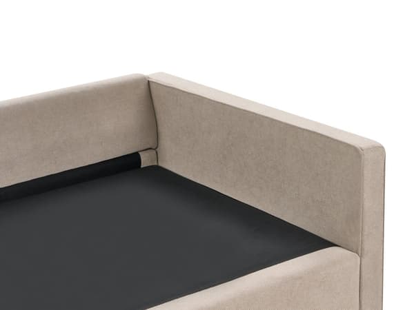 Sofa Taupe Stoff 3 Seter Treben Armlener Moderne Stil