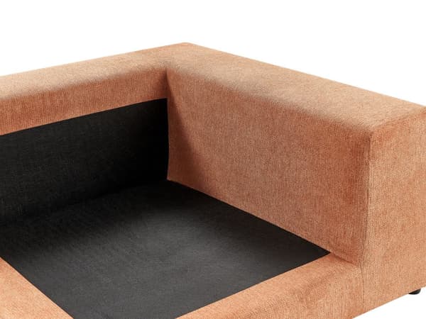 Modulsofa Orange Polyester 3 Personers Designer Blød Moderne Flyder Sofa Lav Ryg Stue Indretning Høj Kvalitet Stofsofa