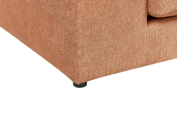 Modulsofa Orange Polyester 3 Personers Designer Blød Moderne Flyder Sofa Lav Ryg Stue Indretning Høj Kvalitet Stofsofa