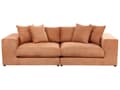 Miniatyrbillede 1 af 11: Modulsofa Orange Polyester 3 Personers Designer Blød Moderne Flyder Sofa Lav Ryg Stue Indretning Høj Kvalitet Stofsofa