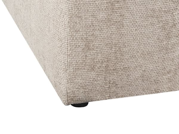 Sofa Stoff Polyester Taupe 240 cm x 120 cm x 61 cm Sofa 3 Seter Polstret Rygg Skinnespor Armlener Stue Moderne Komfortabel Koselig