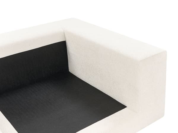 Sofa Stoff Polyester Hvit 240 cm x 120 cm x 61 cm Sofa 3 Seter Polstret Rygg Skinnespor Armlener Stue Moderne Komfortabel Koselig