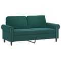 Miniatyrbillede 3 af 9: vidaXL sofasæt 3 dele med hynder velour mørkegrøn