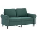 Miniatyrbillede 2 af 9: vidaXL sofasæt 3 dele med hynder velour mørkegrøn