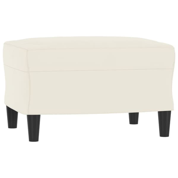 vidaXL sofasæt 3 dele med hynder velour cremefarvet