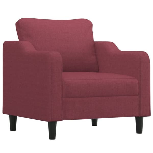 vidaXL sofasæt 4 dele med hynder stof vinrød