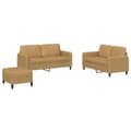 Miniatyrbillede 1 af 9: vidaXL sofasæt 3 dele velour brun