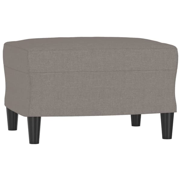 vidaXL 3-personers sofa med fodskammel 180 cm stof Gråbrun