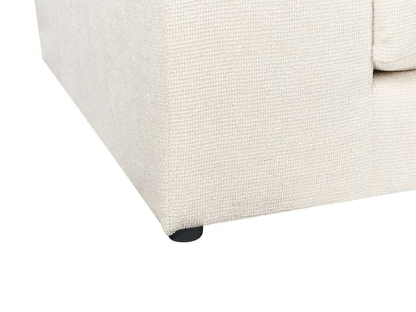 Soffa Tyg Polyester Vit 240 cm x 120 cm x 61 cm Soffa 3-Sits Kuddar Armstöd Vardagsrum Modern Bekväm Mysig