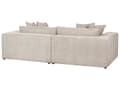 Miniatyrbild 5 av 11: Soffa Tyg Polyester Taupe 240 cm x 120 cm x 61 cm Soffa 3-Sits Kuddar Armstöd Vardagsrum Modern Bekväm Mysig