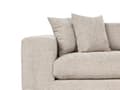 Miniatyrbild 6 av 11: Soffa Tyg Polyester Taupe 240 cm x 120 cm x 61 cm Soffa 3-Sits Kuddar Armstöd Vardagsrum Modern Bekväm Mysig