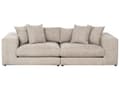 Miniatyrbild 1 av 11: Soffa Tyg Polyester Taupe 240 cm x 120 cm x 61 cm Soffa 3-Sits Kuddar Armstöd Vardagsrum Modern Bekväm Mysig