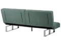 Pikkukuva 8 / 11: Vuodesohva vihreä polyesteri kangas 190 x 79 x 88 cm 3 hengelle metalli jalat säädettävä selkänoja moderni tyyli