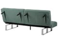 Pikkukuva 9 / 11: Vuodesohva vihreä polyesteri kangas 190 x 79 x 88 cm 3 hengelle metalli jalat säädettävä selkänoja moderni tyyli