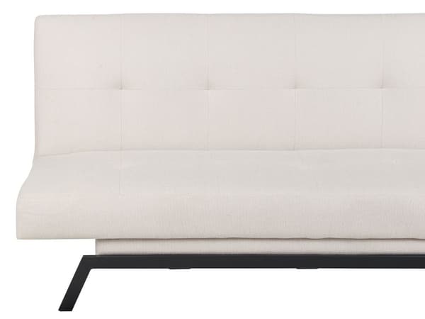 Vuodesohva luonnonvalkoinen polyesteri kangas 188 x 85 x 93 cm 3 hengelle napitettu moderni tyyli