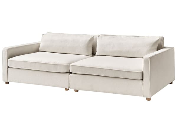 Modulsofa Off White Boucle 3 Personers Designer Blød Moderne Flyder Sofa Lav Ryg Stue Indretning Høj Kvalitet Stofsofa