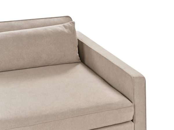 Modulsofa Taupe Polyester 3 Personers Designer Blød Moderne Flyder Sofa Lav Ryg Stue Indretning Høj Kvalitet Stofsofa