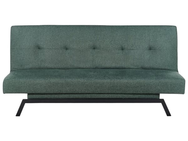 Sovesofa Grønn Lappeteppe Stoff med 3-seters Click Clack-mekanisme