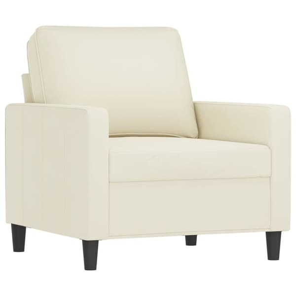 vidaXL sofasæt 4 dele velour cremefarvet